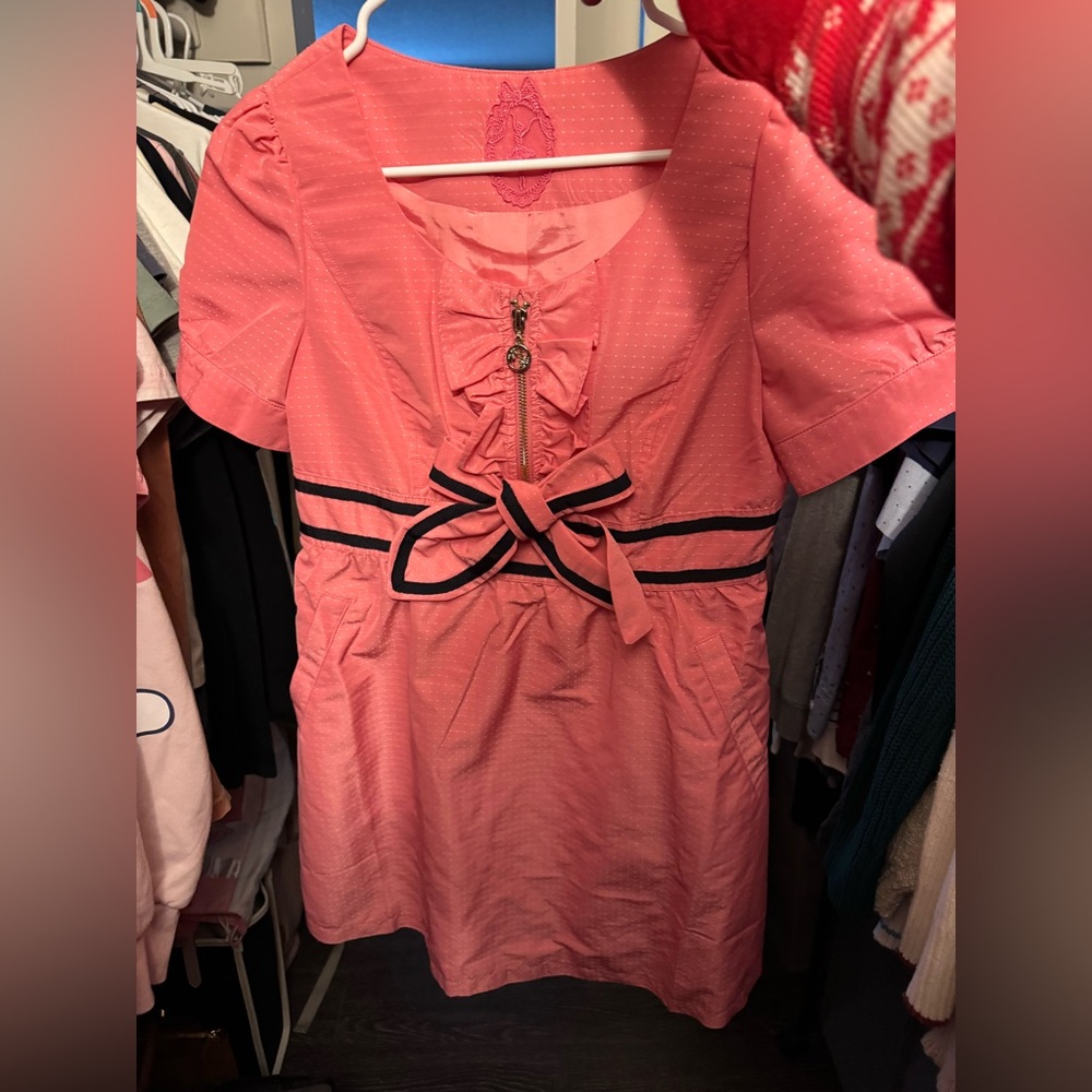 Pink Dress with Bow Detail